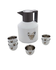 Rovatti Stainless Arabic Coffee Cup & Kettle 1.2L Set Bahrain