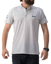 قميص بولو كاشي 5 لليوم الوطني رمادي للرجال