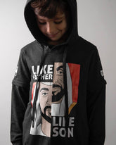 كاشي5 KD102 هودي أسود للأطفال