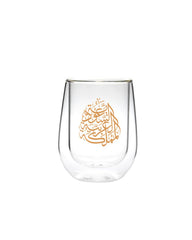 Rovatti Double Glass Karak Tea Cup KSA Gold 180ml