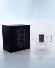 Rovatti Glass Tea Pot Set KSA Gold 1.2L