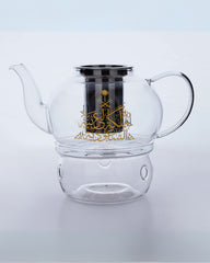 Rovatti Glass Tea Pot Set KSA Gold 1.2L