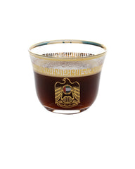 Rovatti Glass Arabic Coffee Cup UAE Gold 80ml