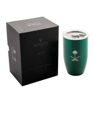 كوب روفاتي من الفولاذ المقاوم للصدأ للاستخدام الخارجي باللون الأخضر السعودي