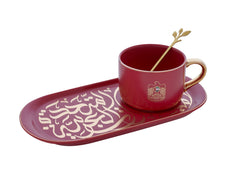 طقم أكواب سيراميك دائري أبيض من الإمارات العربية المتحدة