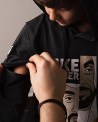 كاشي5 KD102 هودي أسود للرجال/النساء/الأطفال