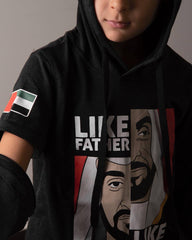 كاشي5 KD102 هودي أسود للرجال/النساء/الأطفال