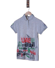 قميص بولو كاشي5 KD012 أسود/رمادي للرجال