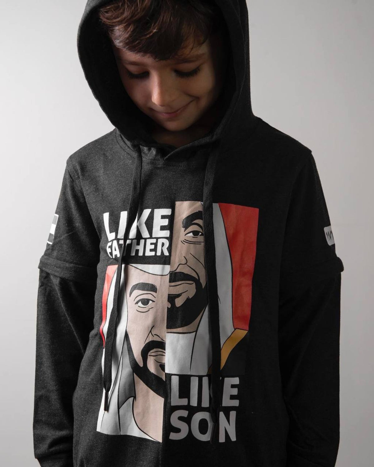 كاشي5 KD102 هودي أسود للأطفال