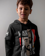 كاشي5 KD102 هودي أسود للأطفال