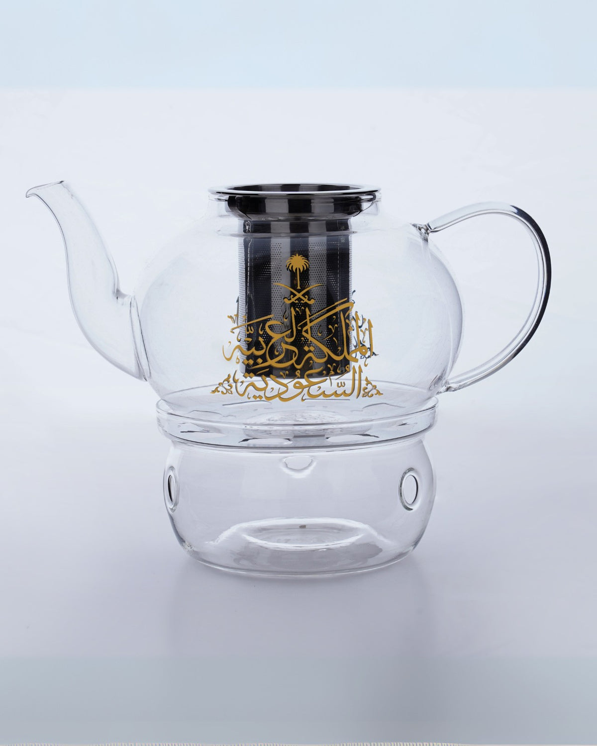 Rovatti Glass Tea Pot Set KSA Gold 1.2L