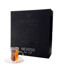 كوب شاي روفاتي مزدوج الزجاج، ذهبي، الإمارات العربية المتحدة، 100 مل