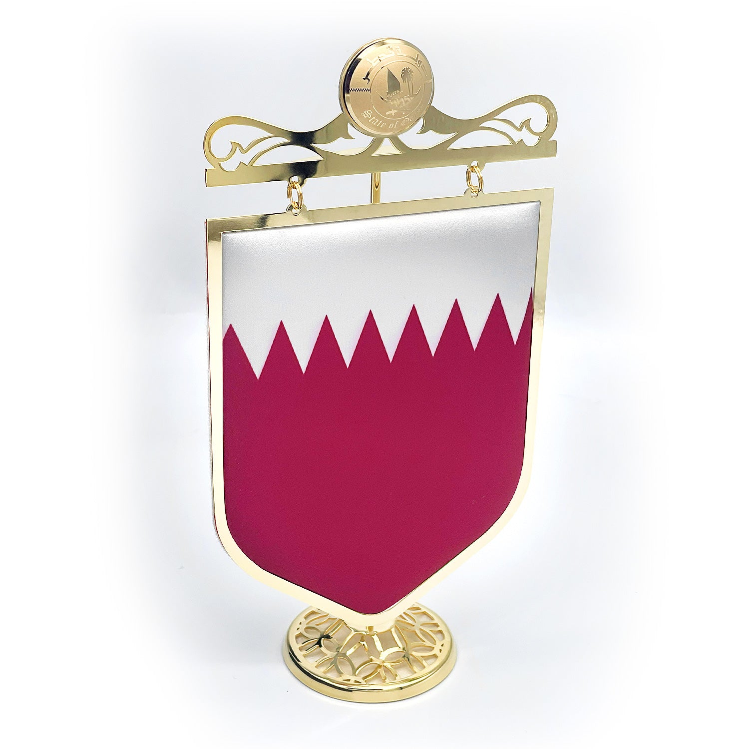 ROVATTI Qatar Flag 2023 with Golden Stand