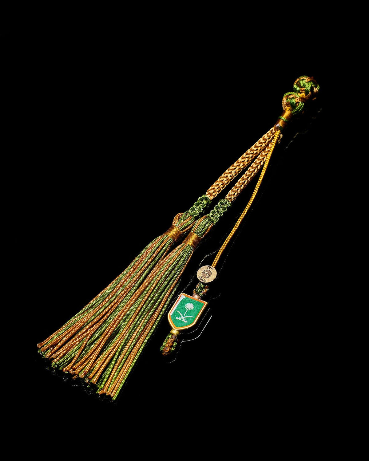 Luxury Misbaha Tassel – KSA Flag Edition - Green/Gold