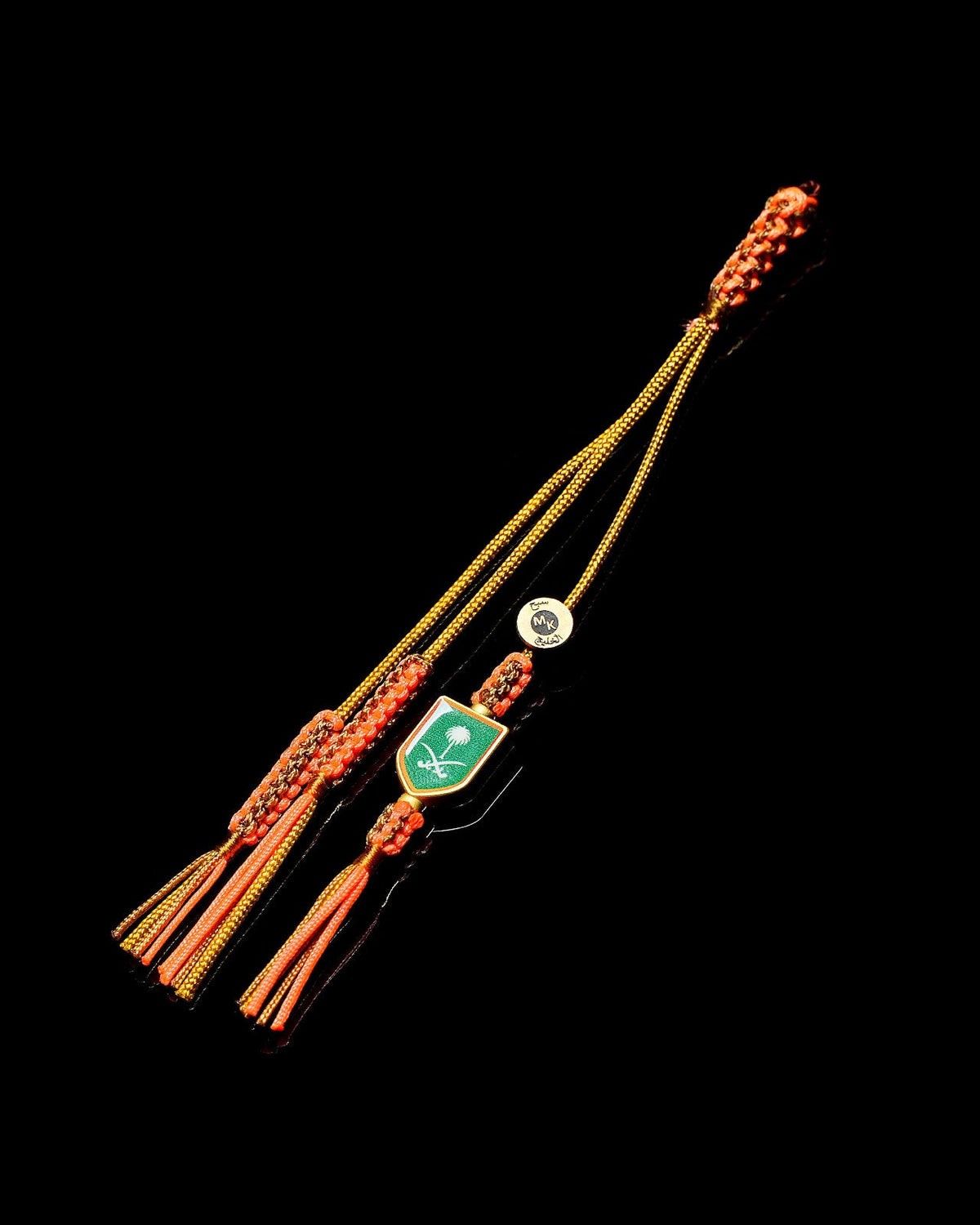 Luxury Misbaha Tassel – KSA Flag Edition - Orange/Gold
