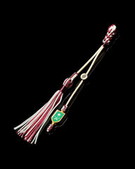 Luxury Misbaha Tassel – KSA Flag Edition - Maroon/White