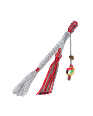 Luxury Misbaha Tassel – UAE Flag Edition - Light Grey