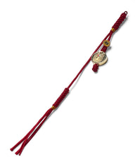 Luxury Misbaha Tassel – UAE Logo Gold Edition - Dark Red