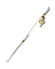 Luxury Misbaha Tassel – UAE Logo Gold Edition - White/Gold