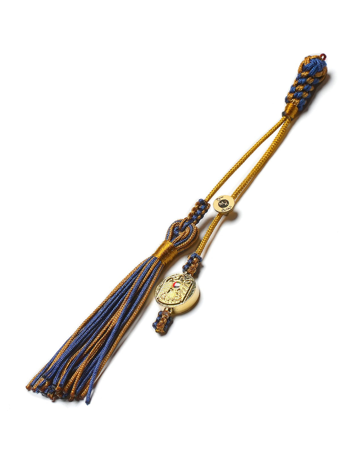 Luxury Misbaha Tassel – UAE Logo Edition - Gold/Blue