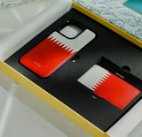 VIGOOR iPhone Cover & Card Holder Bahrain Gift Set. مجموعة هدايا البحرين