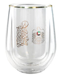 Rovatti Double Glass Karak Tea Cup UAE Gold 180ml