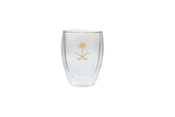 Rovatti Double Glass Water Cup KSA Gold 350ml