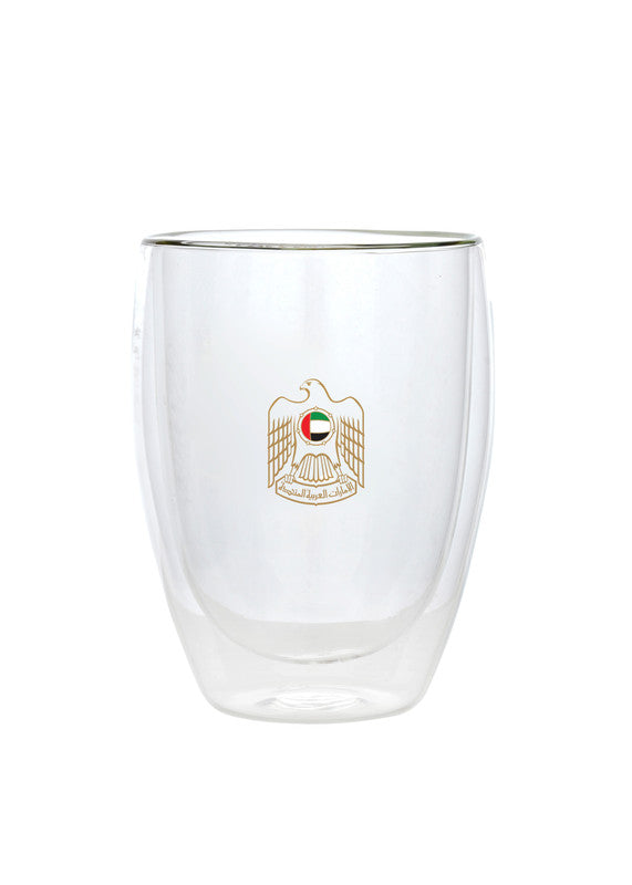 Rovatti Double Glass Water Cup UAE Gold 350ml