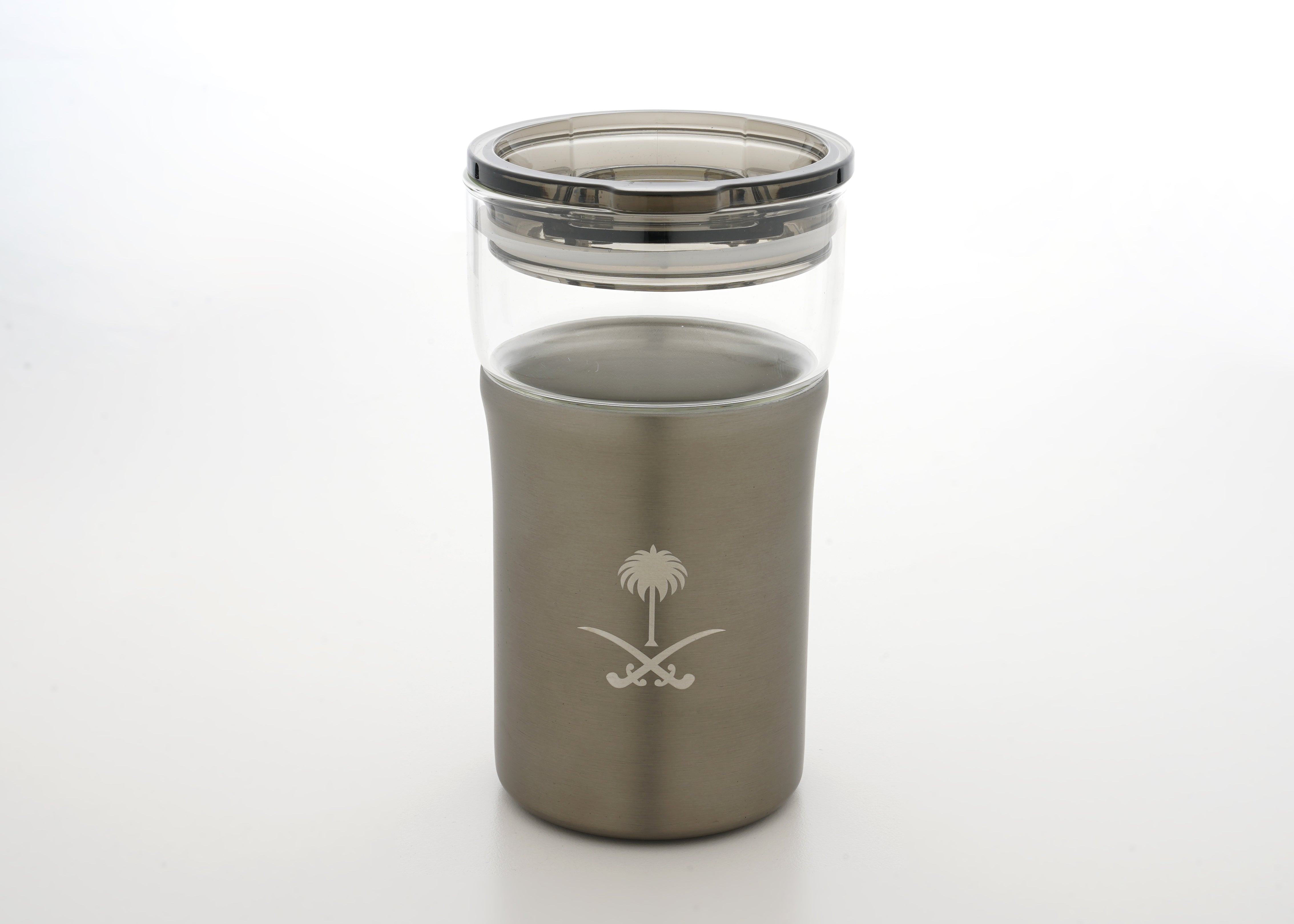 Rovatti Glass Take Away Mug KSA 350ml Rovattibrand Gray 