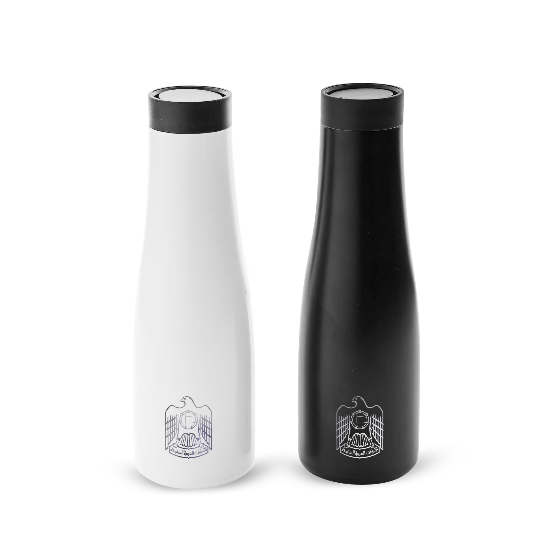 زجاجة مياه من الفولاذ المقاوم للصدأ روفاتي الإمارات العربية المتحدة أسود 500 مل