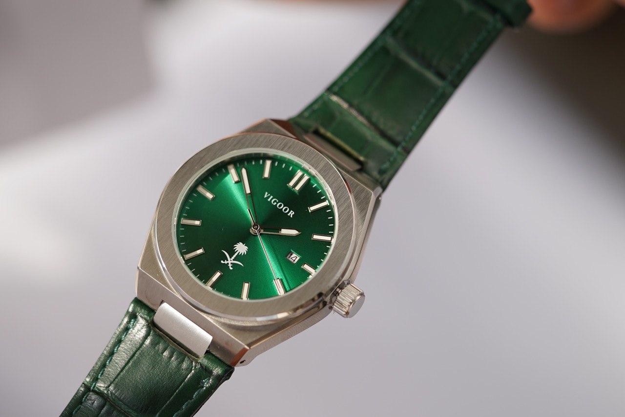 ساعة اليد VIGOOR Saudi Green Strap & Screen