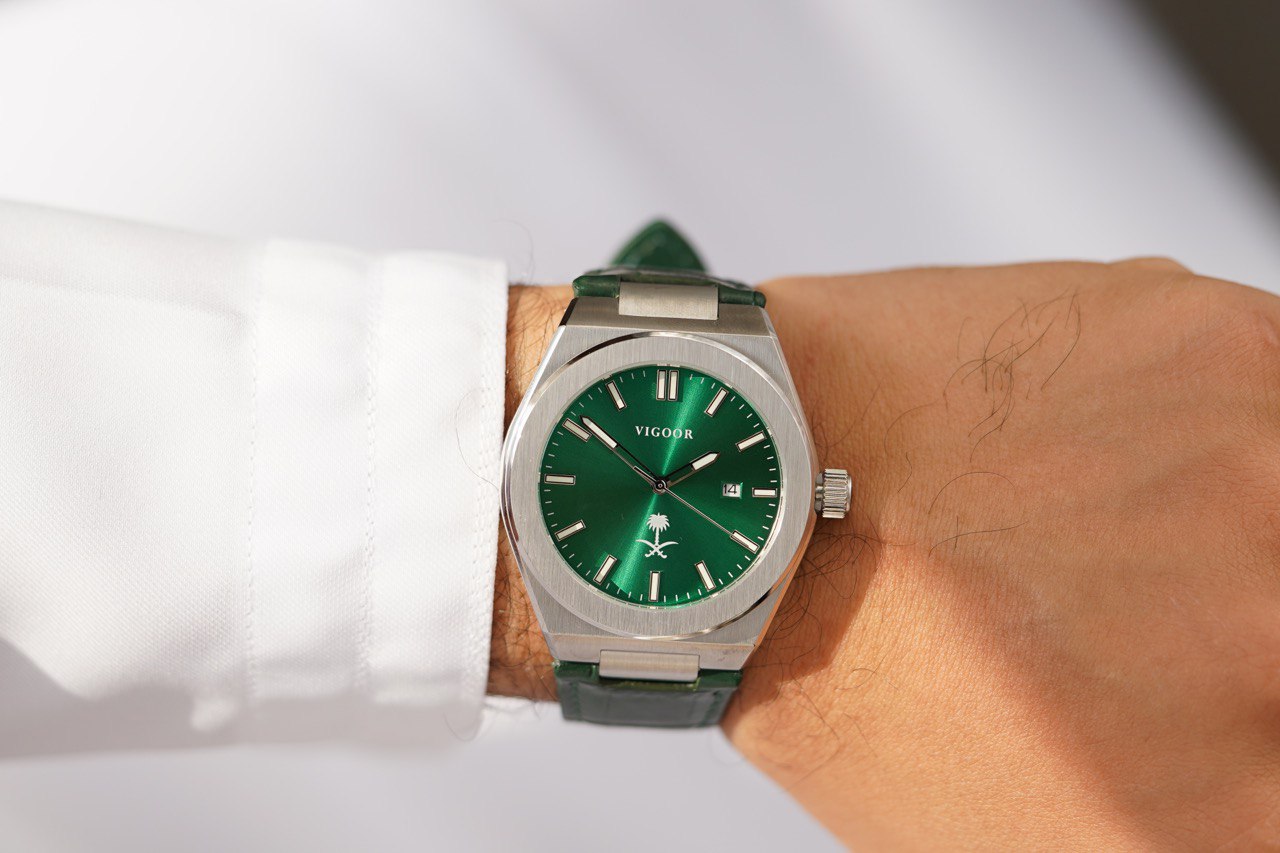 ساعة اليد VIGOOR Saudi Green Strap & Screen